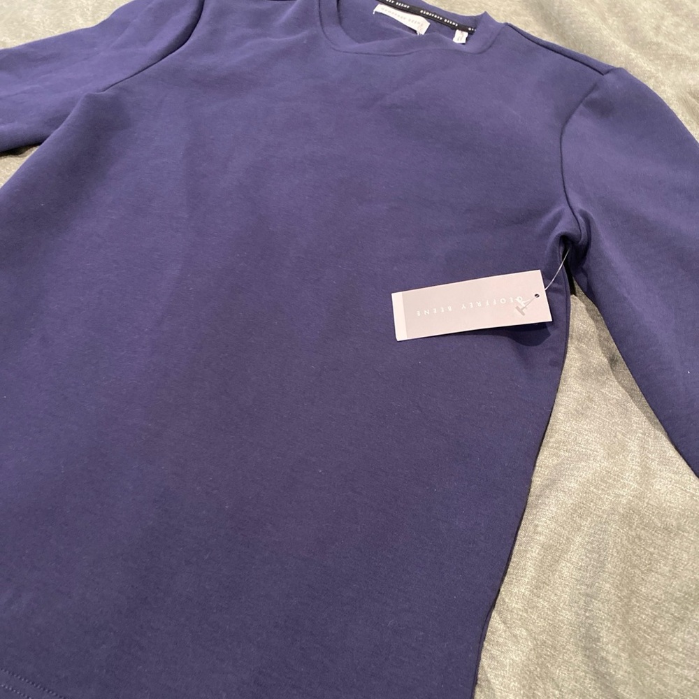 Geoffrey Beene Blue Crewneck Sweater